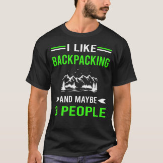 Green 3 People Backpacker Backpacker Backpacker T-Shirt