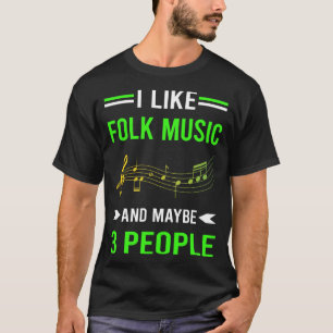 Green 3 People Folk Music T-Shirt