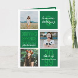 Green 4-Foto Fun Boxes Abschluss Einladung