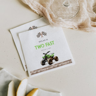 Green 4 Wheeler Bike Geburtstag Serviette