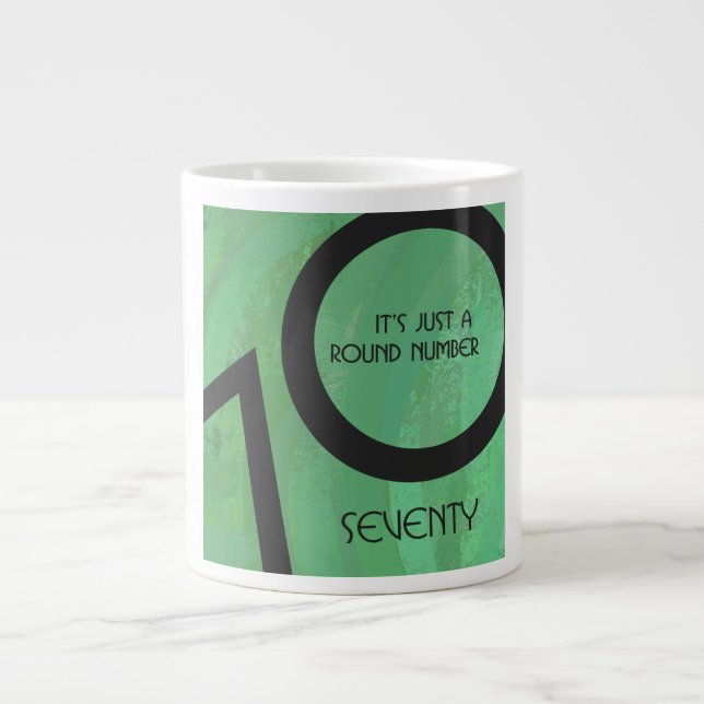 Green 70 Decade Geburtstag Jumbo-Tasse (Vorderseite)