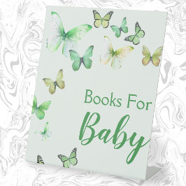 Green A Little Butterfly Baby Duschgeschenke Sockelschild