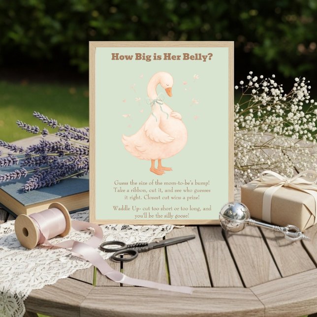 Green A Silly Goose How Big Is Her Belly  Einladung (Green A Silly Goose How Big Is Her Belly)