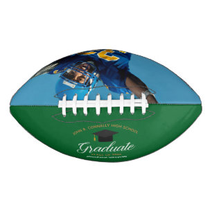 Green Abschluss Custom High School Graduate Foto Football