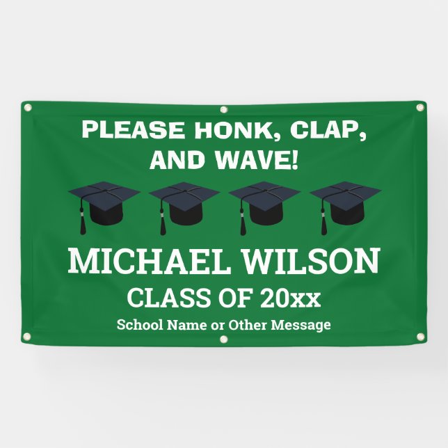 Green Abschluss Herzlichen Glückwunsch Graduate Pa Banner (Horizontal)