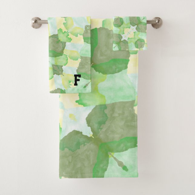 Green abstract art Magical wallpaper (En situation)