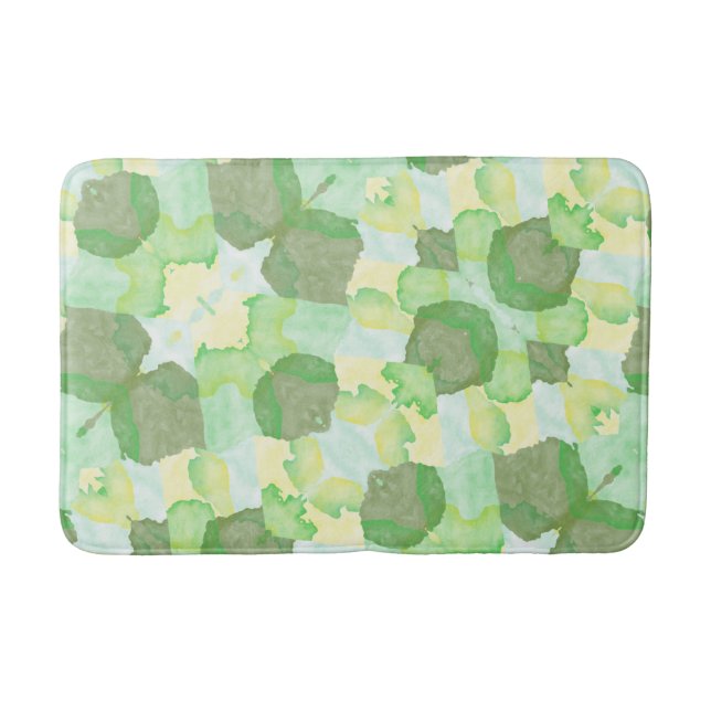 Green abstract art Magical wallpaper Badematte (Vorderseite)
