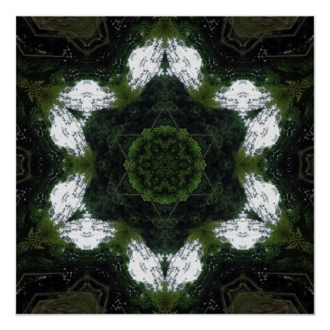 GREEN ABSTRACT DRAWING. SAMER BRASIL 1 POSTER (Vorderseite)