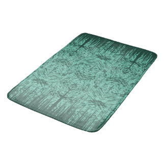 Green Abstract Island Tiki Pattern Badematte