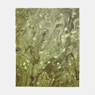 Green abstract painting fleecedecke
