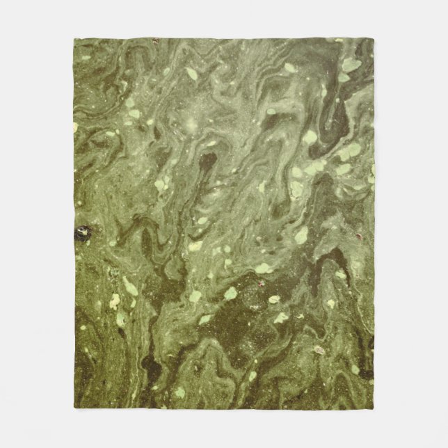 Green abstract painting fleecedecke (Vorderseite)