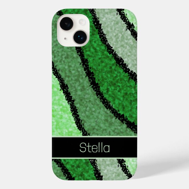 Green abstracted Case-Mate iPhone Fall 14 Plus Hülle (Rückseite)