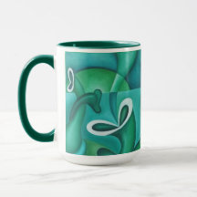 Green Abstrakt Art Tasse