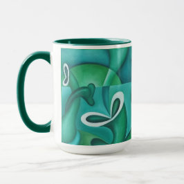 Green Abstrakt Art Tasse