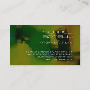 Green Abstrakt Atney at Law Business Card Visitenkarte
