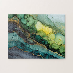 Green Abstrakt Fluid Art