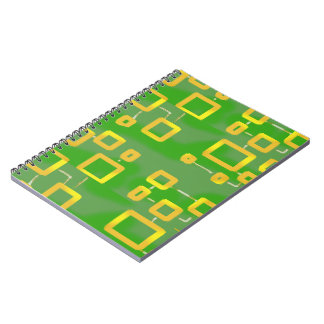 Green Abstrakt Geometric Spiral Foto Notebook Notizblock