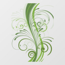 Green Abstrakt Sheer Window Cloning for Natural Li Fensteraufkleber