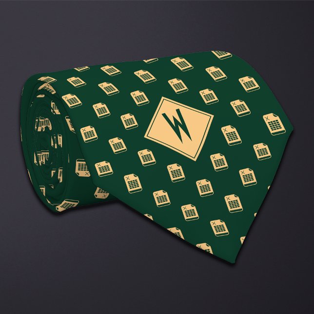 Green Accountant Spreadsheet  Krawatte (Von Creator hochgeladen)