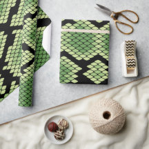 Green African Wildlife Snage Animal Print Muster