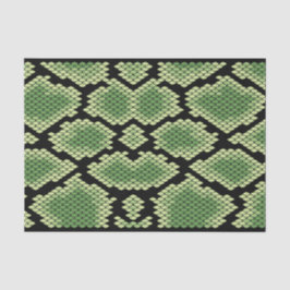 Green African Wildlife Snage Animal Print Muster Seidenpapier