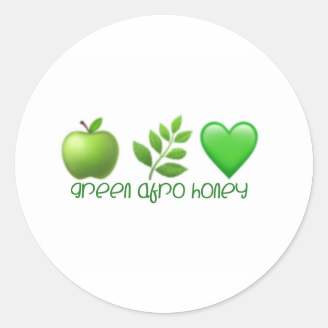 Green Afro Honey Stickers 3 (Vorderseite)
