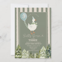 Green Albern Goose Winter Forest Boy 3. Geburtstag