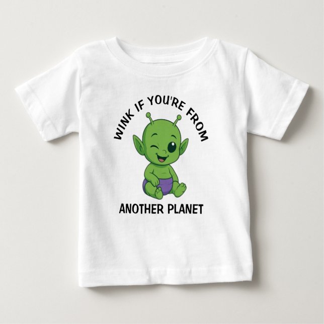 Green Alien Baby T-shirt (Vorderseite)