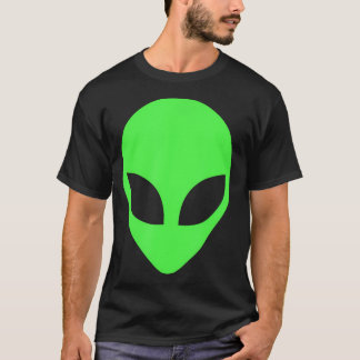 Green Alien Head 90er Jahre Style Funny Alien T-Shirt