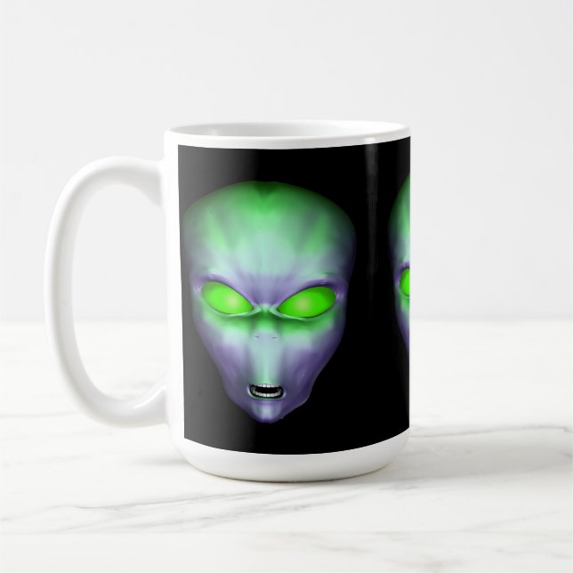 Green Alien Head Kaffeetasse (Links)