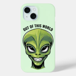 Green Alien Head Phone Case