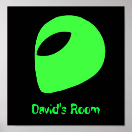 Green Alien Head Poster/Print Poster