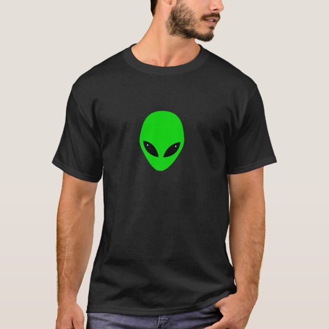 Green Alien Head T-Shirt (Vorderseite)