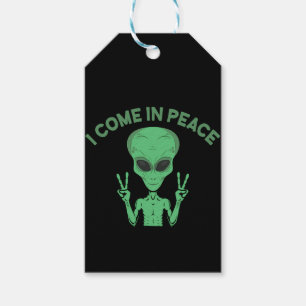 Green Alien I come in Peace Extraterrestrische UFO Geschenkanhänger