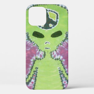 Green Alien Peace Sign Gefärbte Krawatte Case-Mate iPhone Hülle