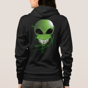 Green Alien Women's Bella+Leinwand Full-Zip Hoodie