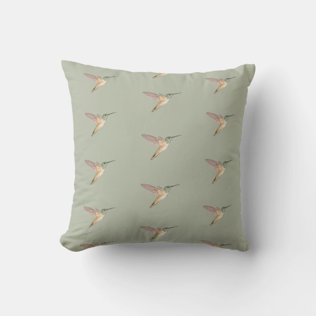 Green Allen's Hummingbird Kissen (Vorderseite)