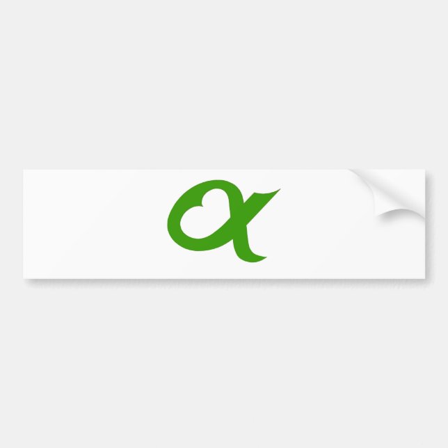 Green Alpheart Autoaufkleber (Vorne)