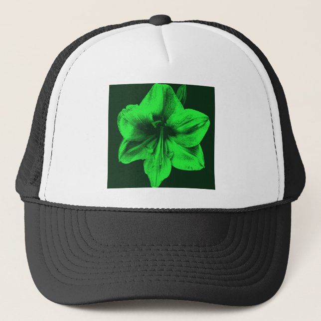 Green Amaryllis Truckerkappe (Vorderseite)