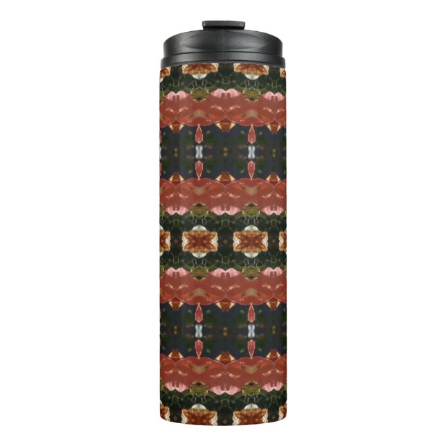 Green & Amber Ikat 6 Thermosbecher (Vorderseite)