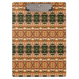 Green & Amber Ikat 8 Klemmbrett