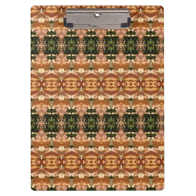 Green & Amber Ikat 8 Klemmbrett (Vorderseite)