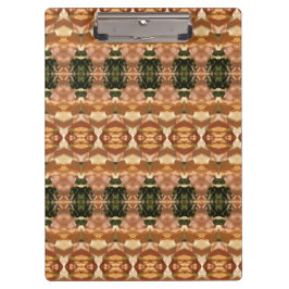 Green & Amber Ikat 9 Klemmbrett