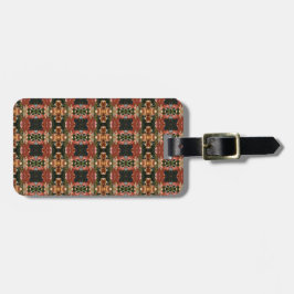 Green & Amber Ikat Pouf Gepäckanhänger