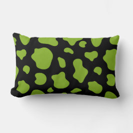 Green And Black Cow Print Decorative Pillow Lendenkissen