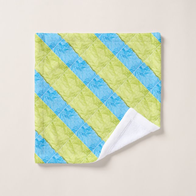 green and blue blocks badhandtuch set (Waschlappen)