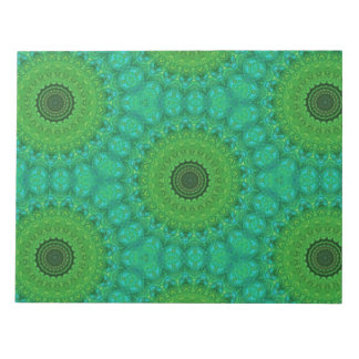 Green and Blue Circular Pattern Notepad Notizblock