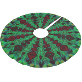 green and burgundy 001 holiday polyester weihnachtsbaumdecke