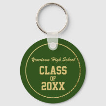 Green and Gold Abschluss School and Year