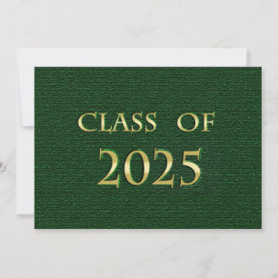Green and Gold Class of 2025 Card Einladung